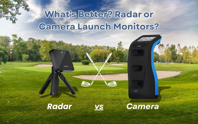 Side by side of a radar and camera launch monitor