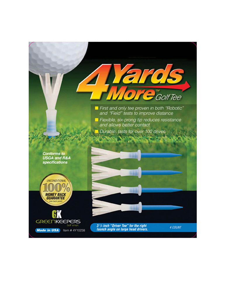 4 Yards More Golf Tees - 3 1/4 Inch 4 Count