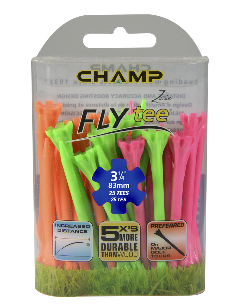 Champ Zarma FLYtee Golf Tees - 3 1/4 Inch 30 Count