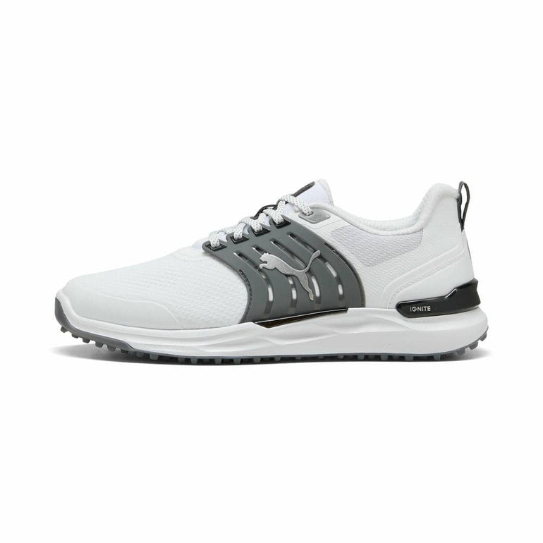 Puma Men's Ignite Elevate 2 Spikeless Golf Shoe - Puma White/Slate Sky/Gum