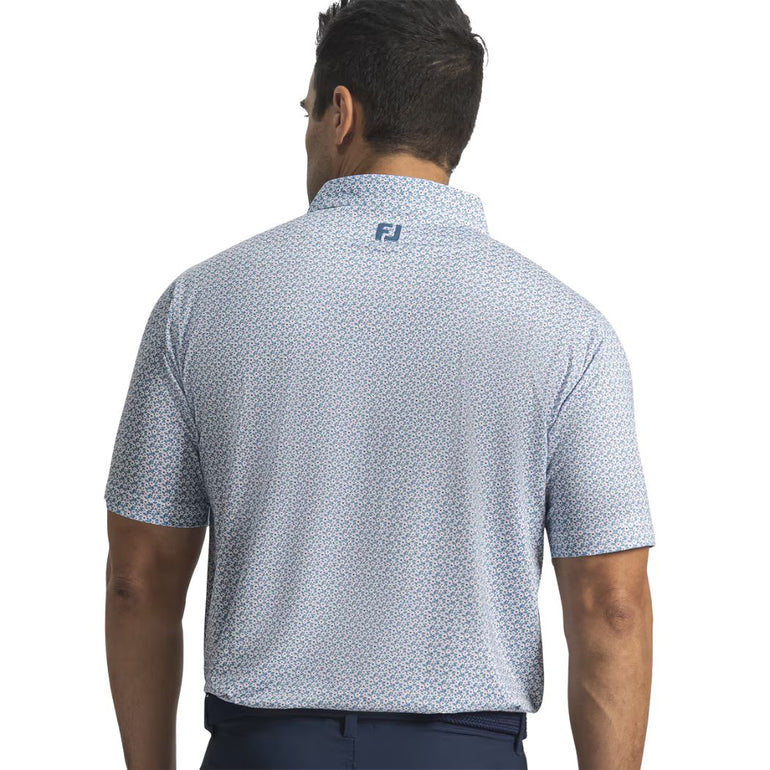 FootJoy Men's Floral Mark Polo - Chambray/Coastal Blue