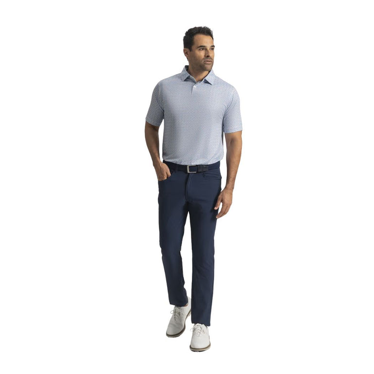 FootJoy Men's Floral Mark Polo - Chambray/Coastal Blue