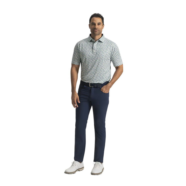 FootJoy Men's Surfs Up Print Polo - Field Green/White