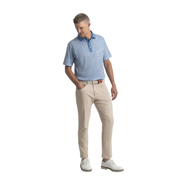 FootJoy Men's Camo Print Polo - White/Chambray/Coastal Blue