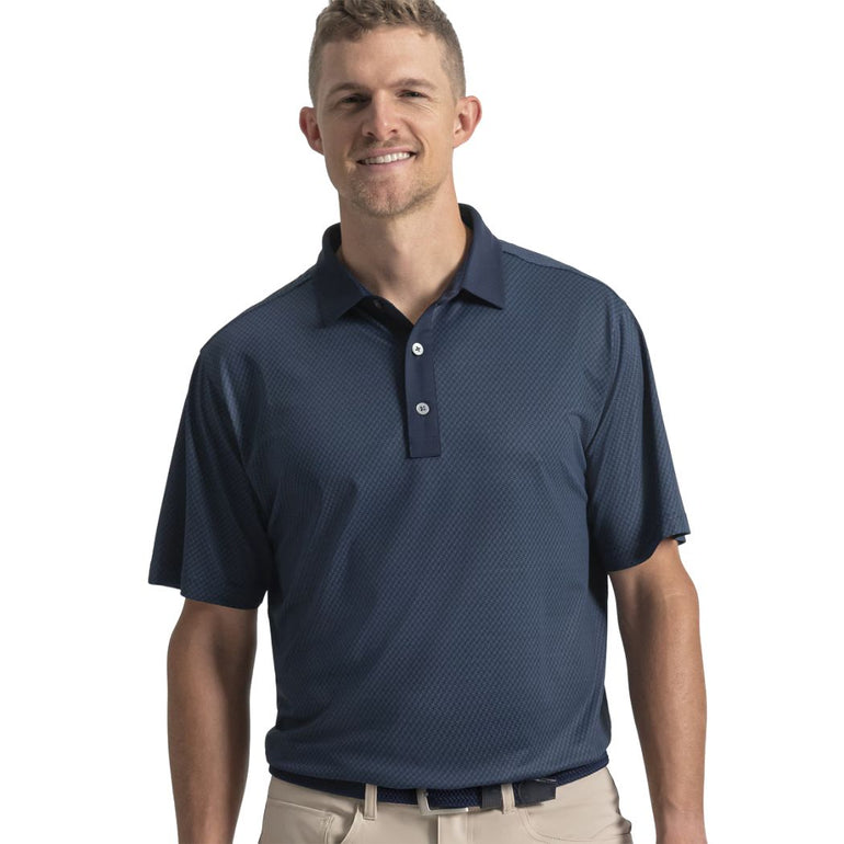 FootJoy Men's Star Geo Pique Polo - Navy