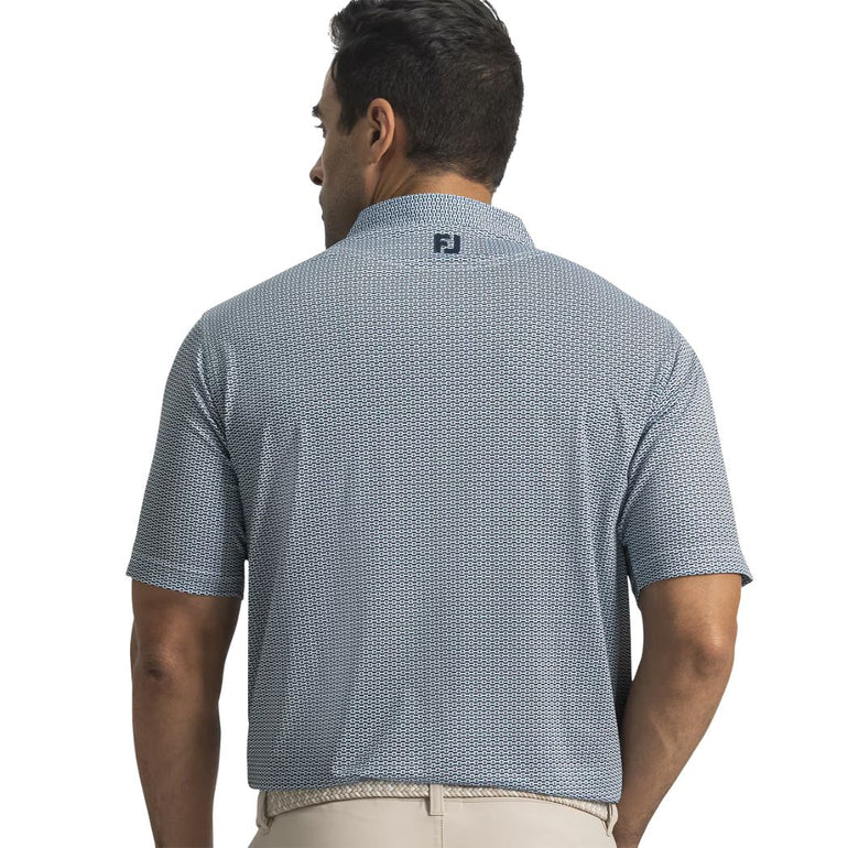 FootJoy Men's Nautical Print Polo - Navy/Field Green