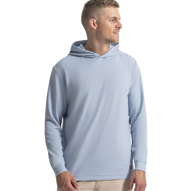 FootJoy Men's Text Jacquard Hoodie - Chambray
