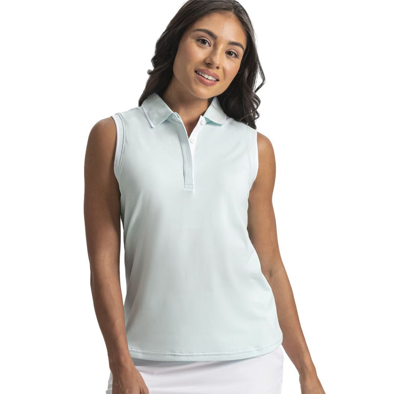 FootJoy Women's Sleeveless Polo - Glacial Blue