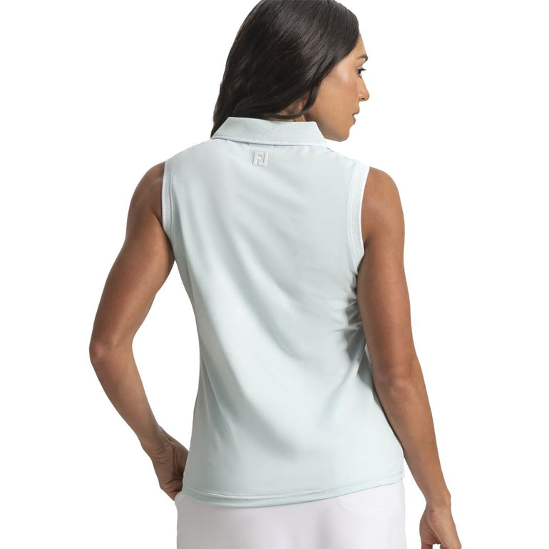 FootJoy Women's Sleeveless Polo - Glacial Blue