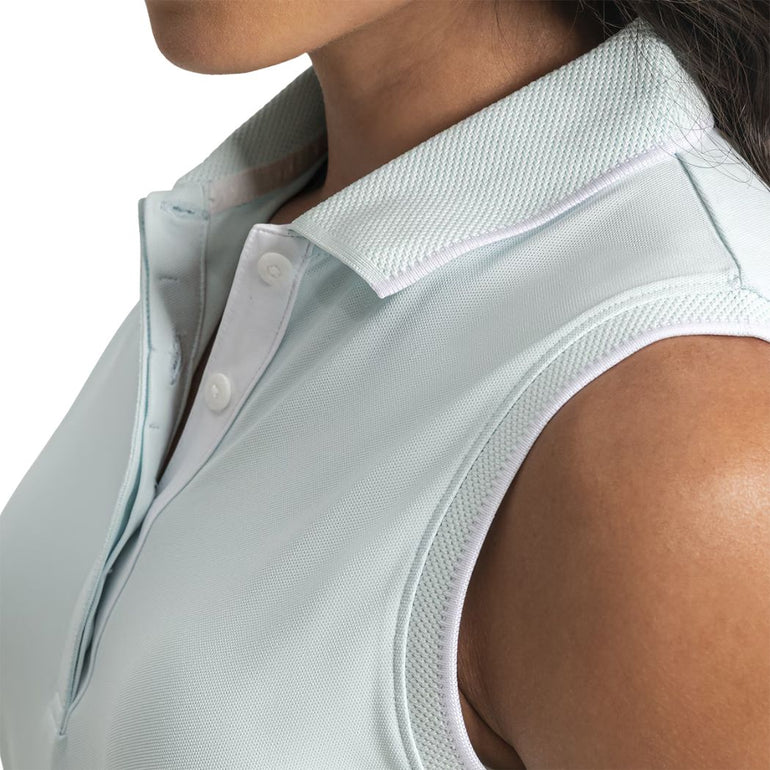 FootJoy Women's Sleeveless Polo - Glacial Blue