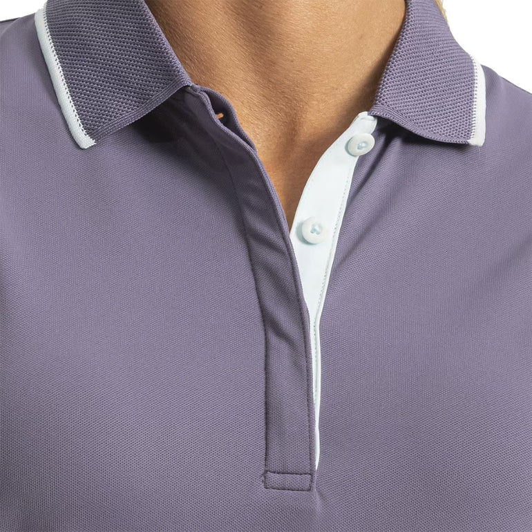 FootJoy Women's Sleeveless Polo - Dusty Violet/Glacial Blue