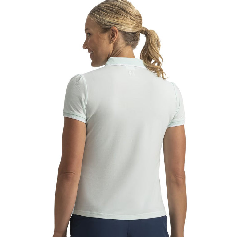 FootJoy Women's Cap Sleeve Polo - Glacial Blue