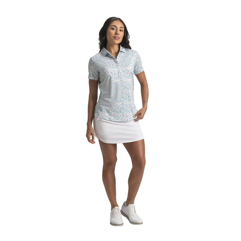 FootJoy Women's Short Sleeve Shirt - Tile Blue Floral
