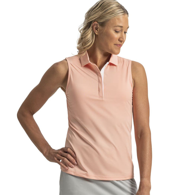 FootJoy Women's Sleevelesss Polo - Desert Peach