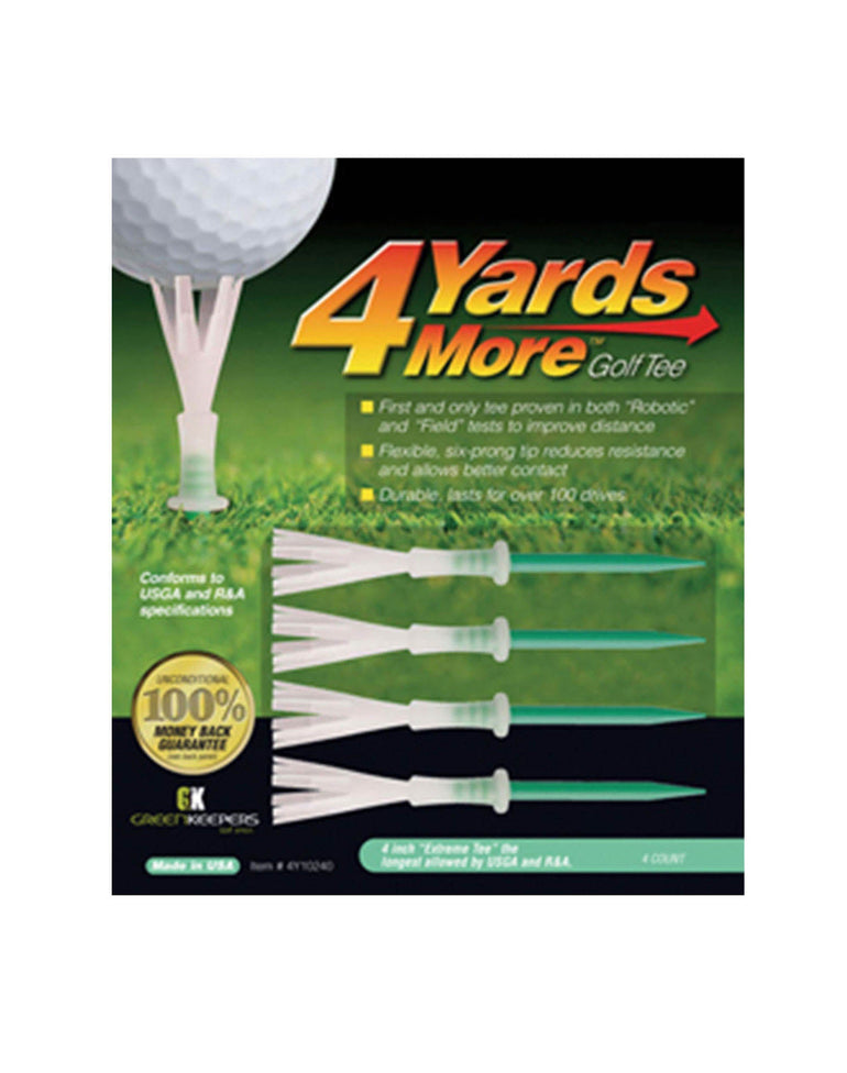 4 Yards More Golf Tees - 4 Inch 4 Count