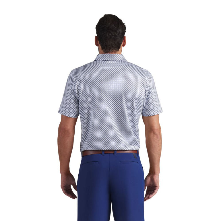 Puma Men's Mattr Clover Polo - Warm White/Blue Jewel