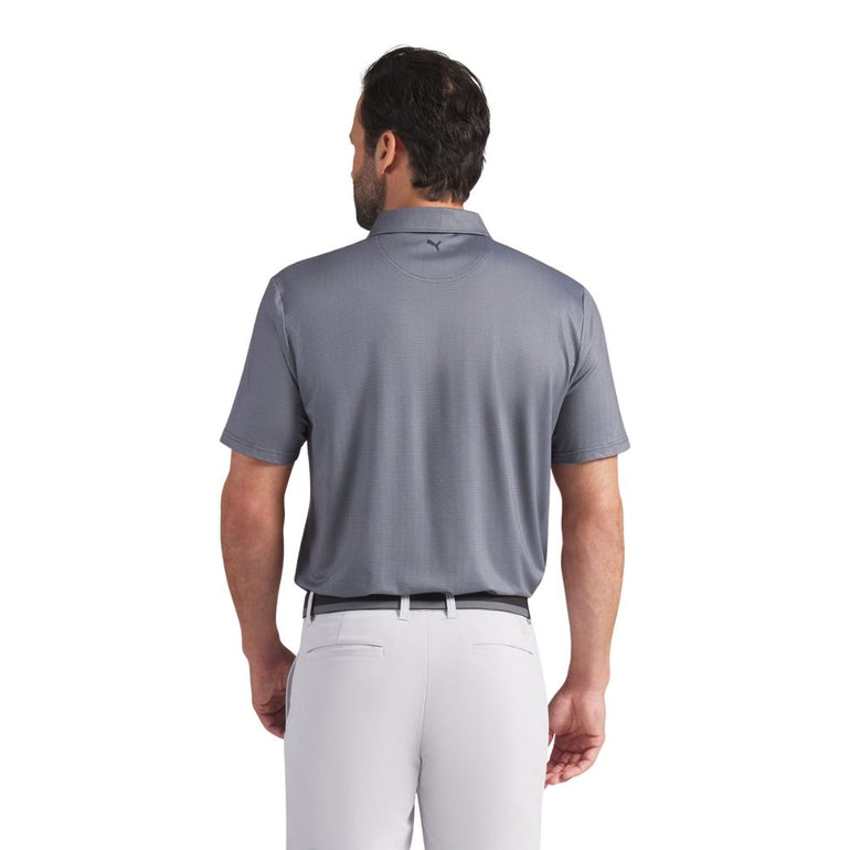 Puma Men's Cloud Birdseye Polo - Warm White/Puma Black