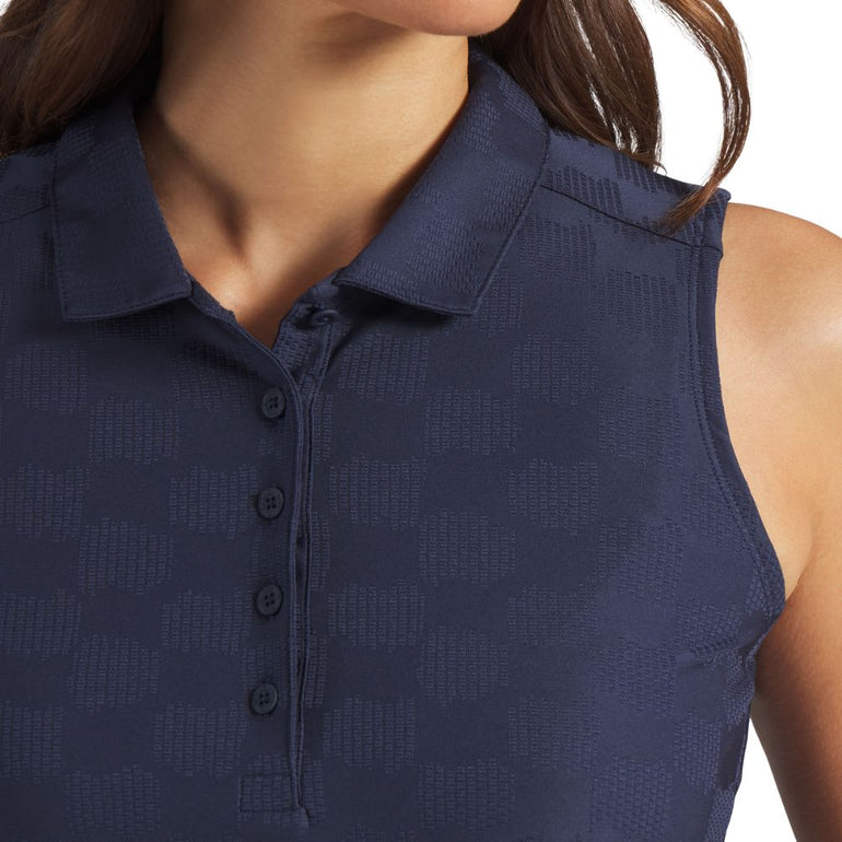 Puma Women's Check Jacquard Sleeveless Polo