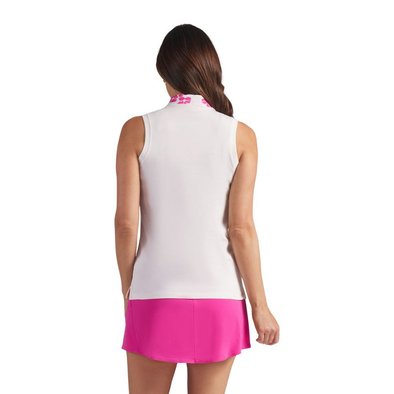 Puma Women's Modalon Floral Rib Sleeveless Polo
