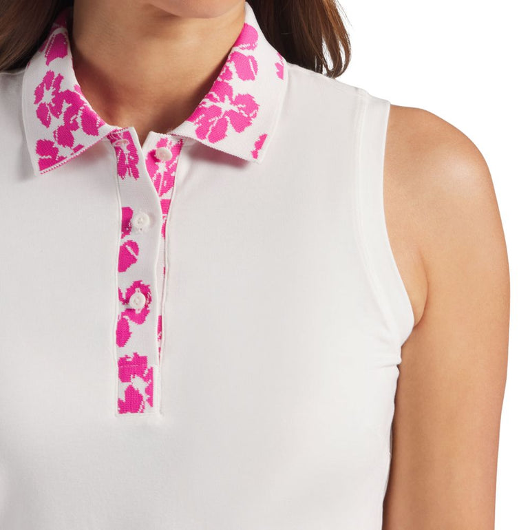 Puma Women's Modalon Floral Rib Sleeveless Polo