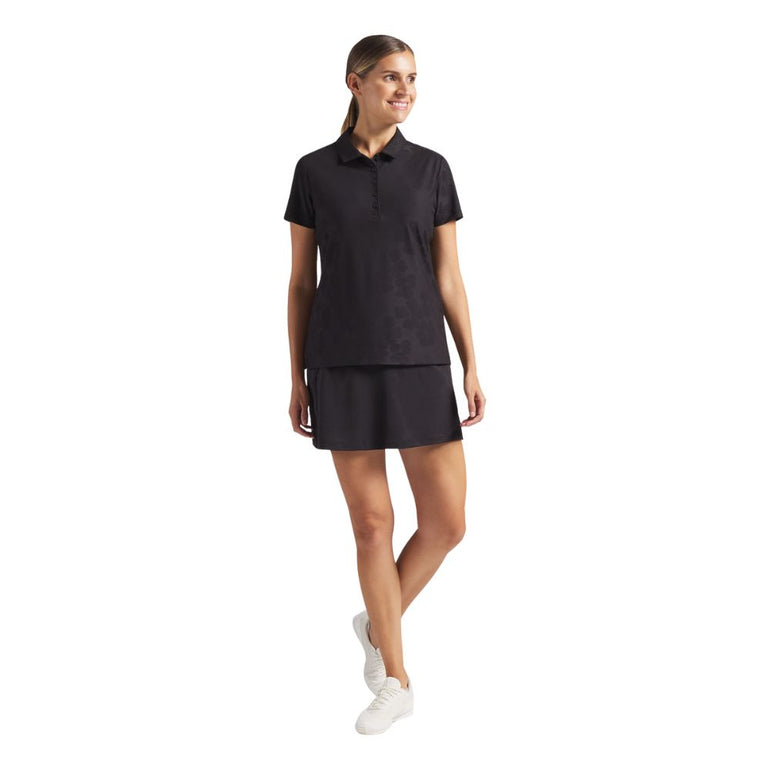 Puma Women's Floral Jacquard Short Sleeve Polo