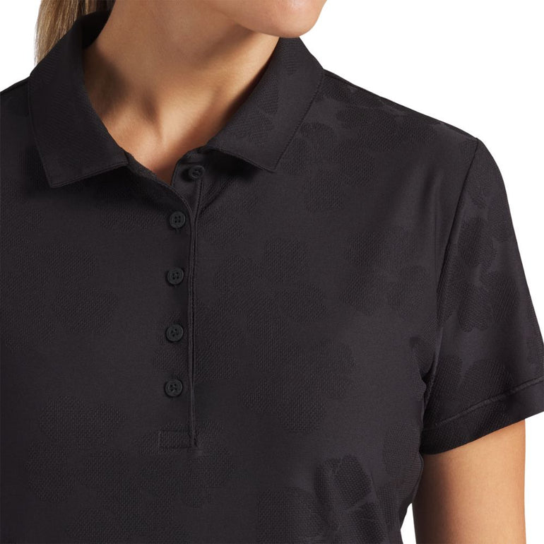 Puma Women's Floral Jacquard Short Sleeve Polo