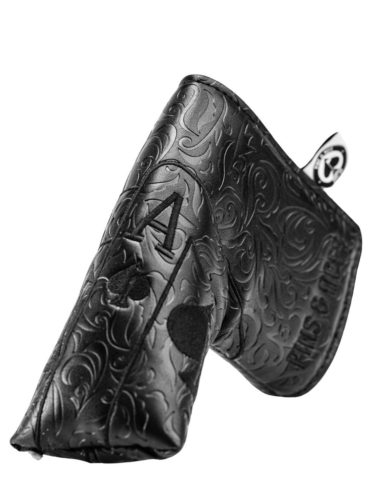 Pins & Aces Blackout Ace of Spades Blade Putter Headcover