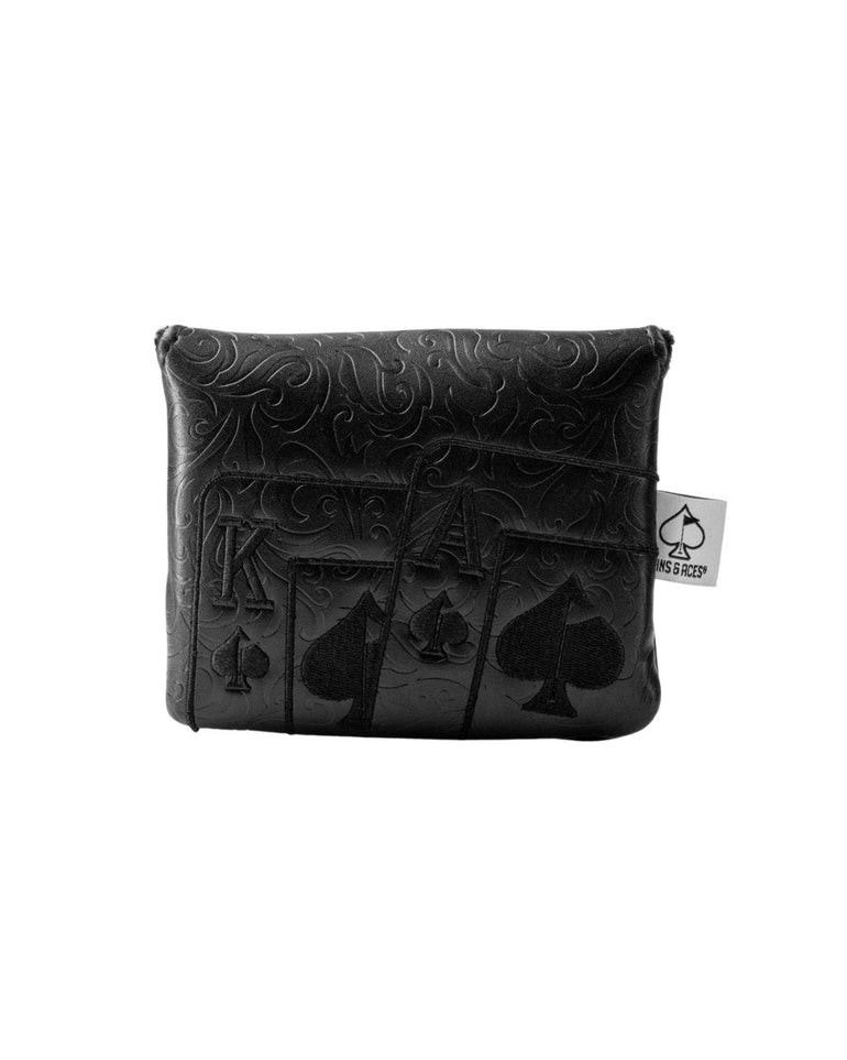 Pins & Aces Blackout Ace of Spades Center Shaft Mallet Putter Headcover