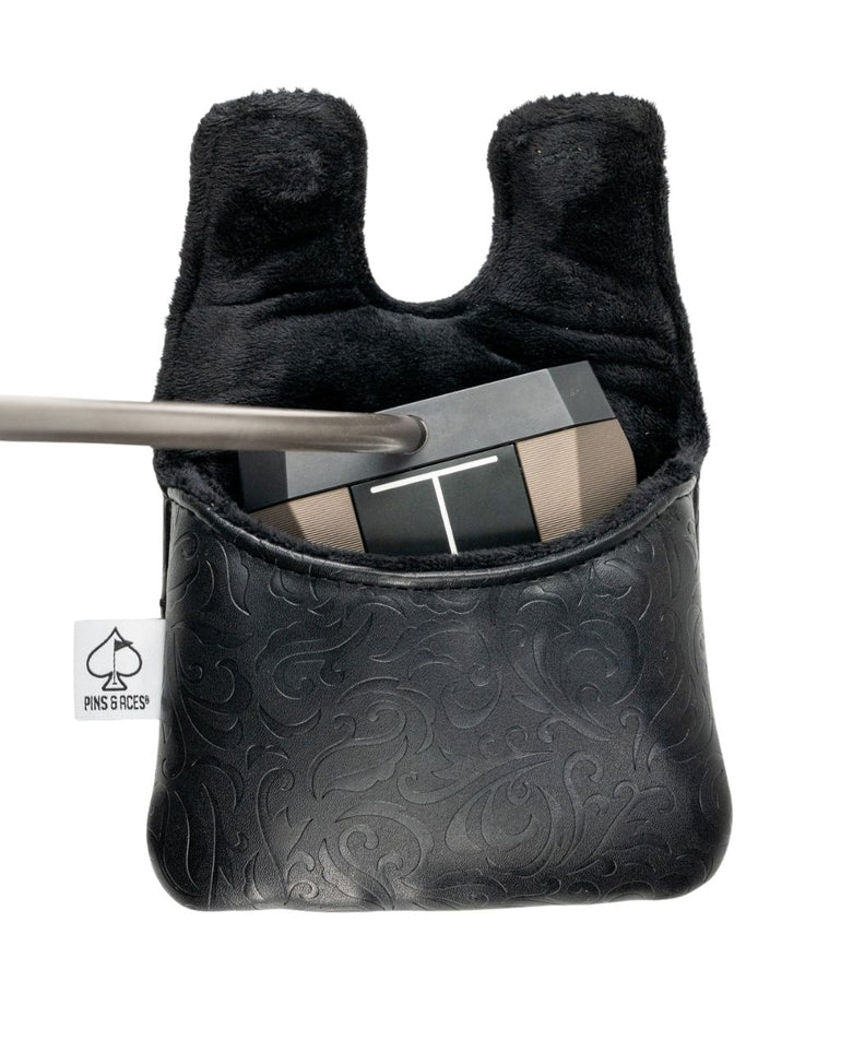 Pins & Aces Blackout Ace of Spades Center Shaft Mallet Putter Headcover