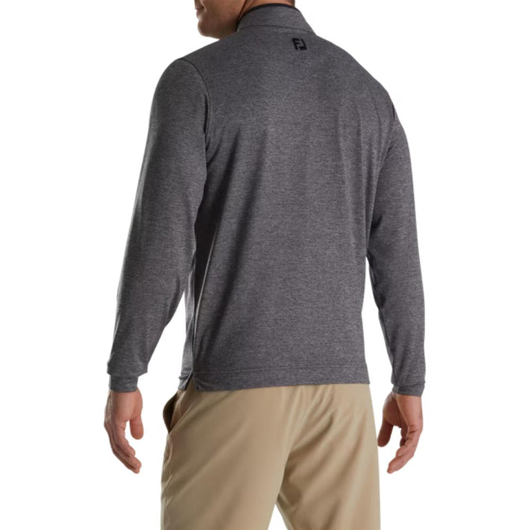 FootJoy Men's Lightweight Solid Mid-Layer Heather Grey Pullover 25