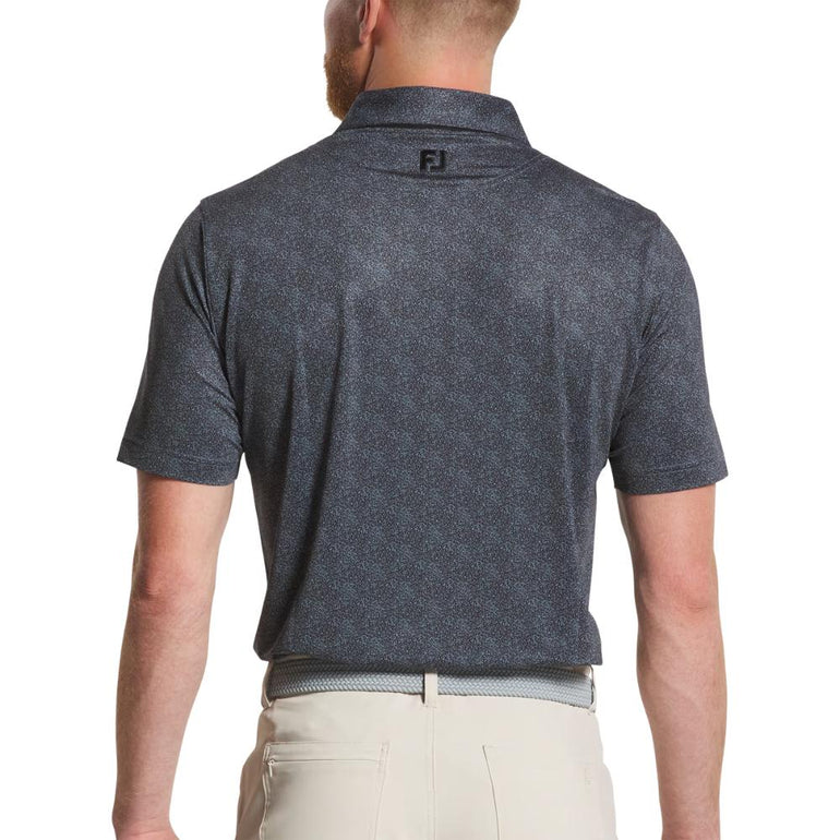 FootJoy Men's Speckle Print Black Polo 25