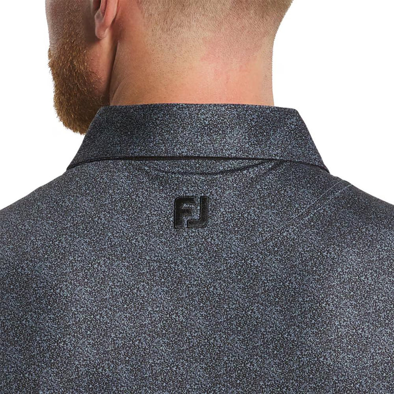 FootJoy Men's Speckle Print Black Polo 25