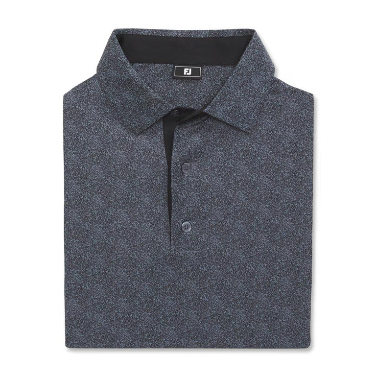 FootJoy Men's Speckle Print Black Polo 25