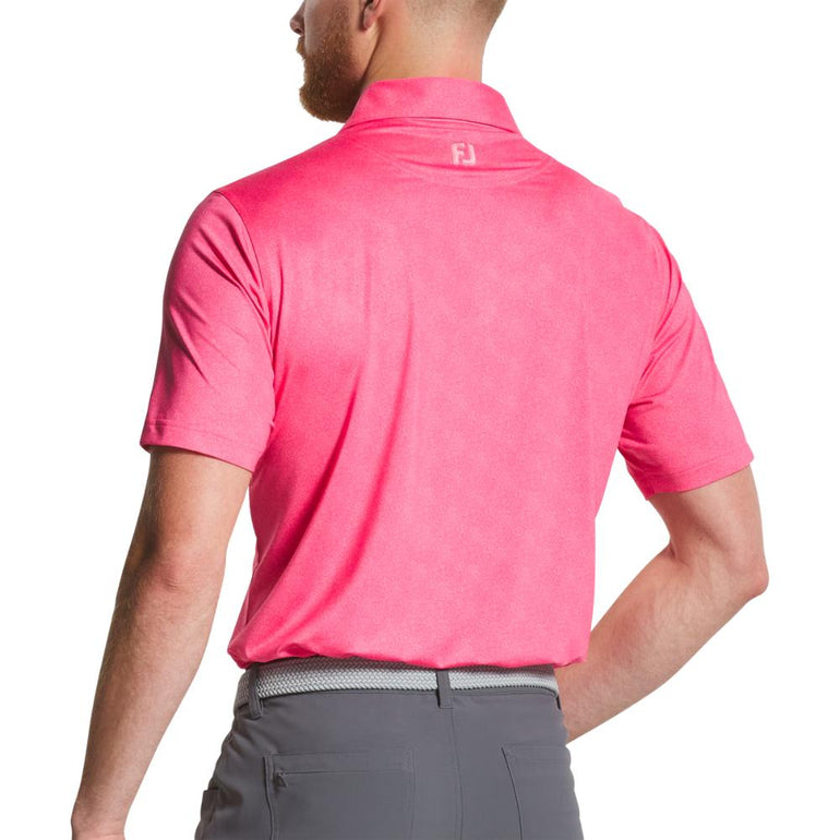 FootJoy Men's Speckle Print Pink Lemonade Polo 25