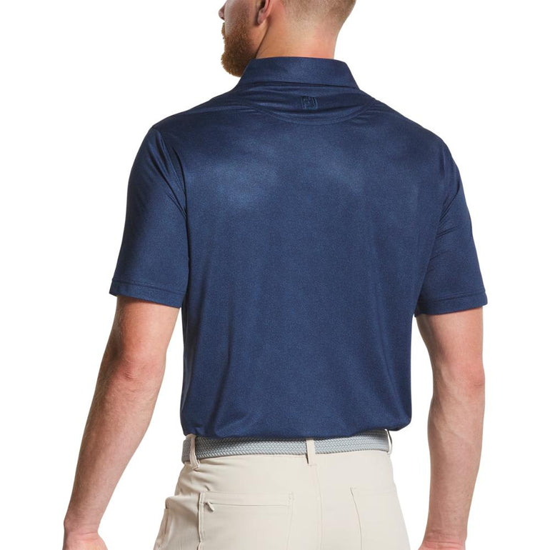 FootJoy Men's Speckle Print Navy Polo 25