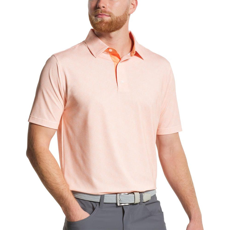 FootJoy Men's Speckle Print Orange Polo 25
