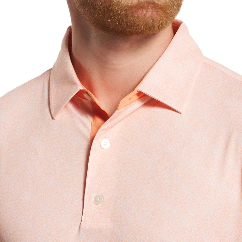 FootJoy Men's Speckle Print Orange Polo 25