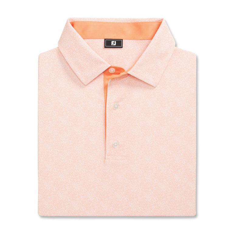 FootJoy Men's Speckle Print Orange Polo 25