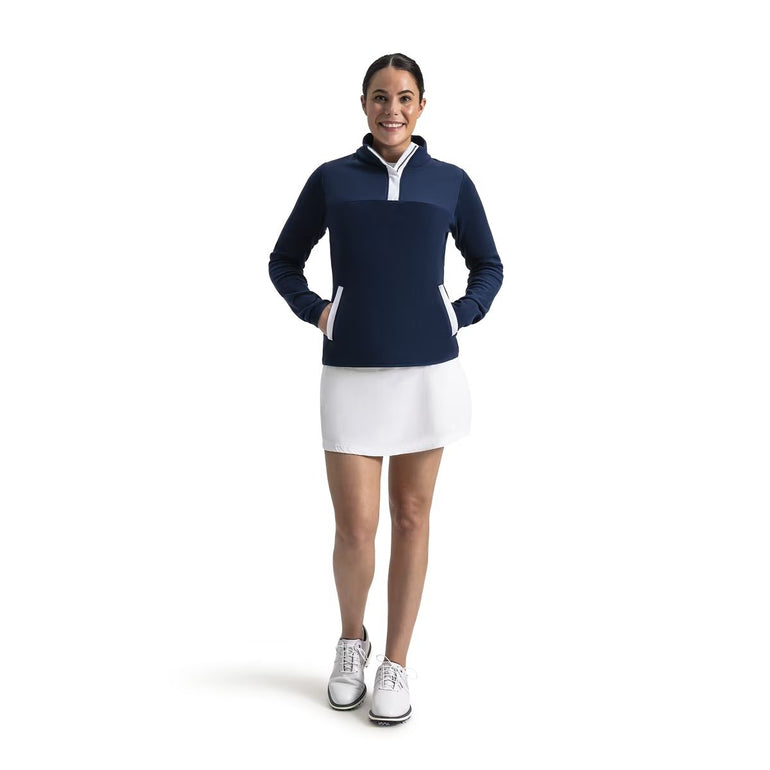 FootJoy Women's Micro Fleece Quarter Zip Pullover - Navy