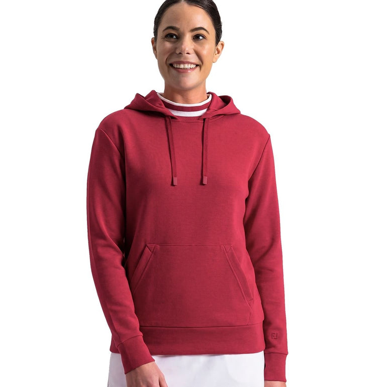 FootJoy Women's Rib Collar Hoodie - Cranberry