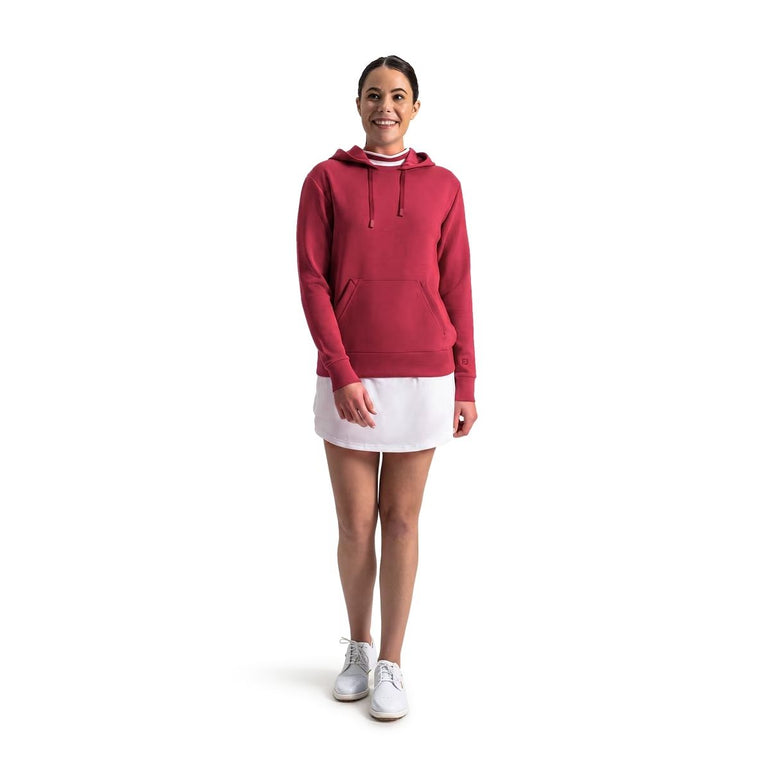 FootJoy Women's Rib Collar Hoodie - Cranberry