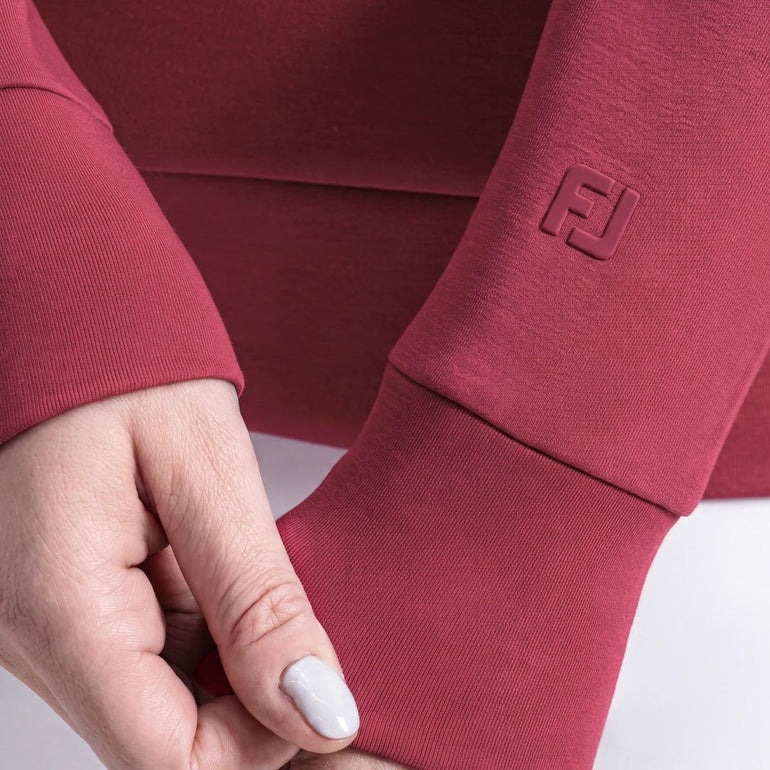 FootJoy Women's Rib Collar Hoodie - Cranberry