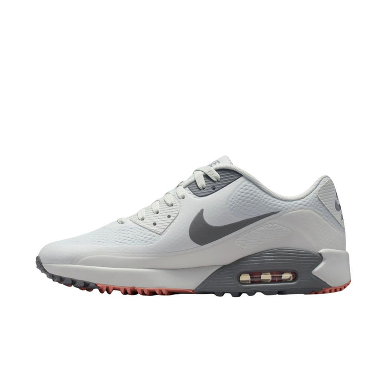 Nike Air Max 90 G Spikeless Golf Shoe - Photon Dust/Pencil Point Red