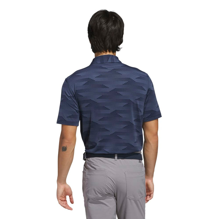Adidas Men's Ultimate Speed Stripe Polo 25 - Collegiate Navy/Preloved Ink