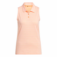 Adidas Women's UItimate Jacquard Sleeveless Polo - Dusky Orange