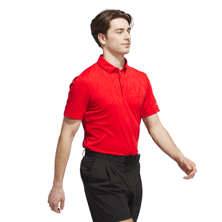 Adidas Men's Go-To Textured Polo - Collegiate Red