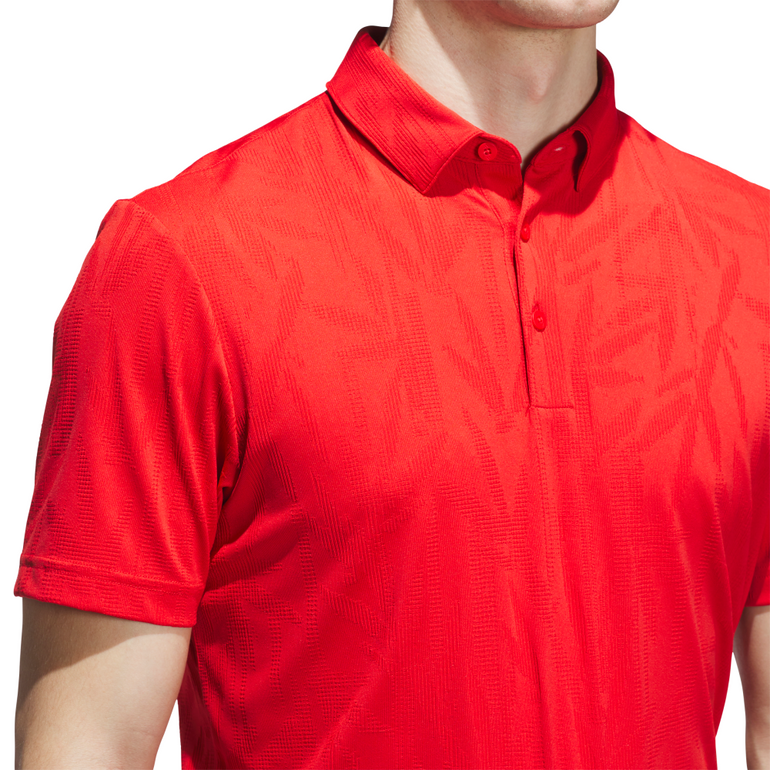 Adidas Men's Go-To Textured Polo - Collegiate Red