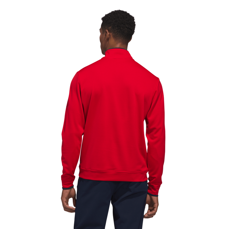 Adidas Men's UPF Lightweight 1/4 Zip - Collegiate Red