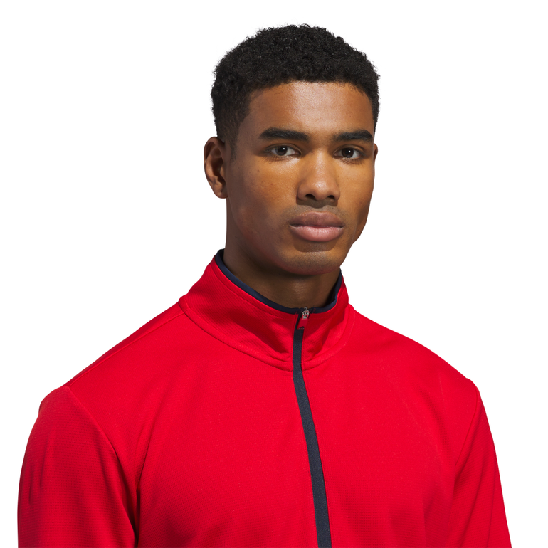 Adidas Men's UPF Lightweight 1/4 Zip - Collegiate Red