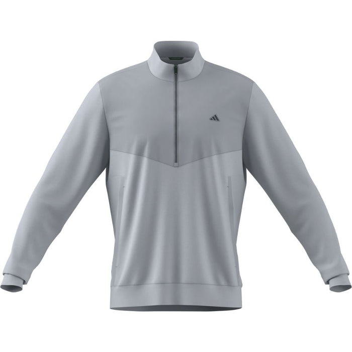 Adidas Men's Ultimate+ Hybrid Quarter Zip Pullover - Clear Grey